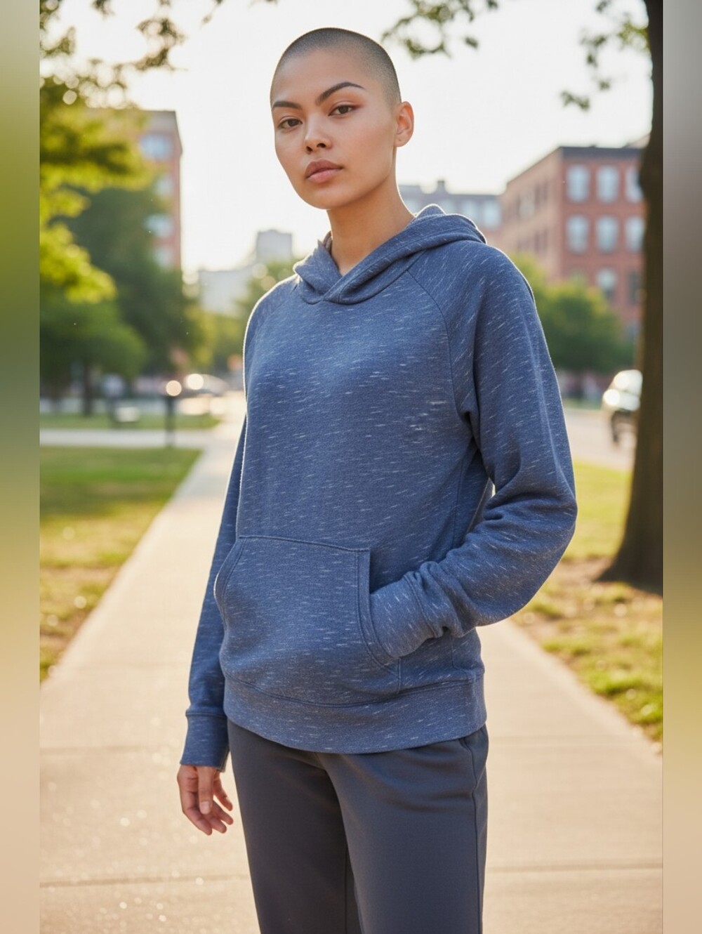 🥳2/$35🥳 tek gear Navy Heather Crewneck Hoodie